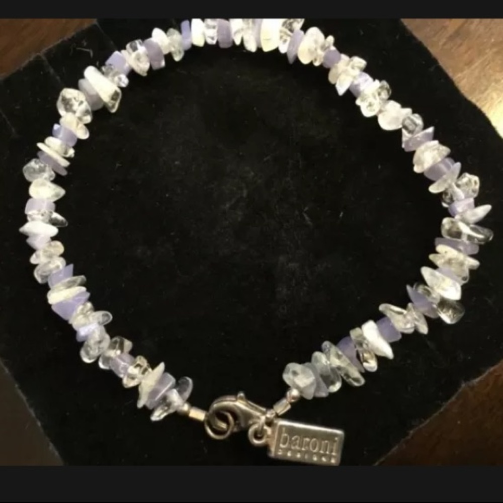 VTG Baroni Natural gemstone bracelet 7 inches 925